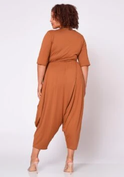 Plus Size Short Sleeve Harem Jumpsuit -Mini Dress Store 2021019 001 5