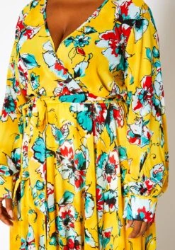 Plus Size Floral Print Flare Maxi Dress -Mini Dress Store 2021146 001 5