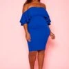 Plus Size Off Shoulder Ruffle Sleeve Mini Dress -Mini Dress Store 2021271 002 1