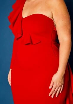 Plus Size One Sleeve Cocktail Maxi Dress -Mini Dress Store 2021344 002 5