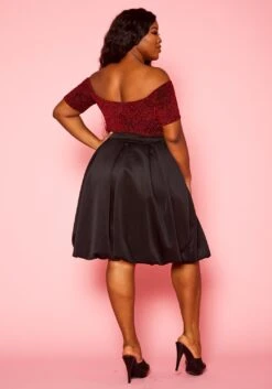 Plus Size Embellished Fit & Flare Dress -Mini Dress Store 2021371 001 3