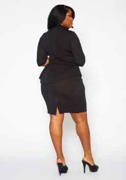 Plus Size Polka Dot Print Peplum Mini Dress -Mini Dress Store 2022396 002 4