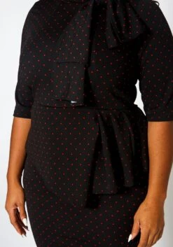 Plus Size Polka Dot Print Peplum Mini Dress -Mini Dress Store 2022396 002 5