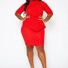 Plus Size Polka Dot Print Peplum Mini Dress -Mini Dress Store 2022396 003 1