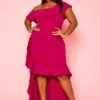 Plus Size Ruffle Trim High Low Gown -Mini Dress Store 2022415 002 1
