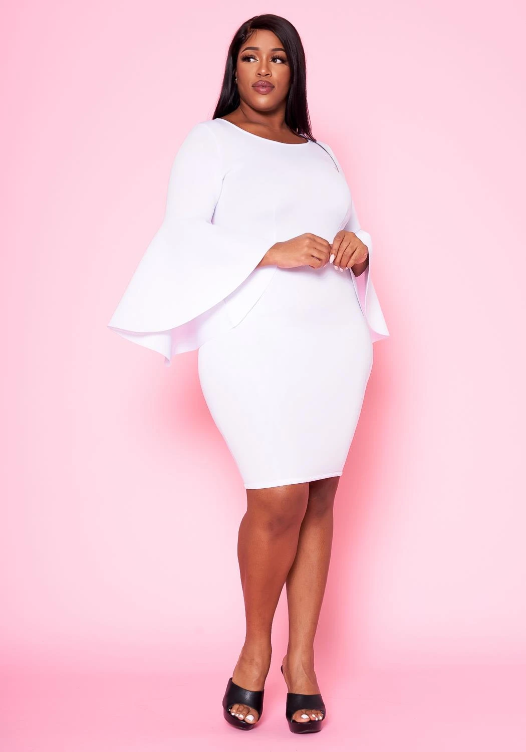 Plus Size Angel Sleeve Mini Dress 4 Plus Size Angel Sleeve Mini Dress - Image 2