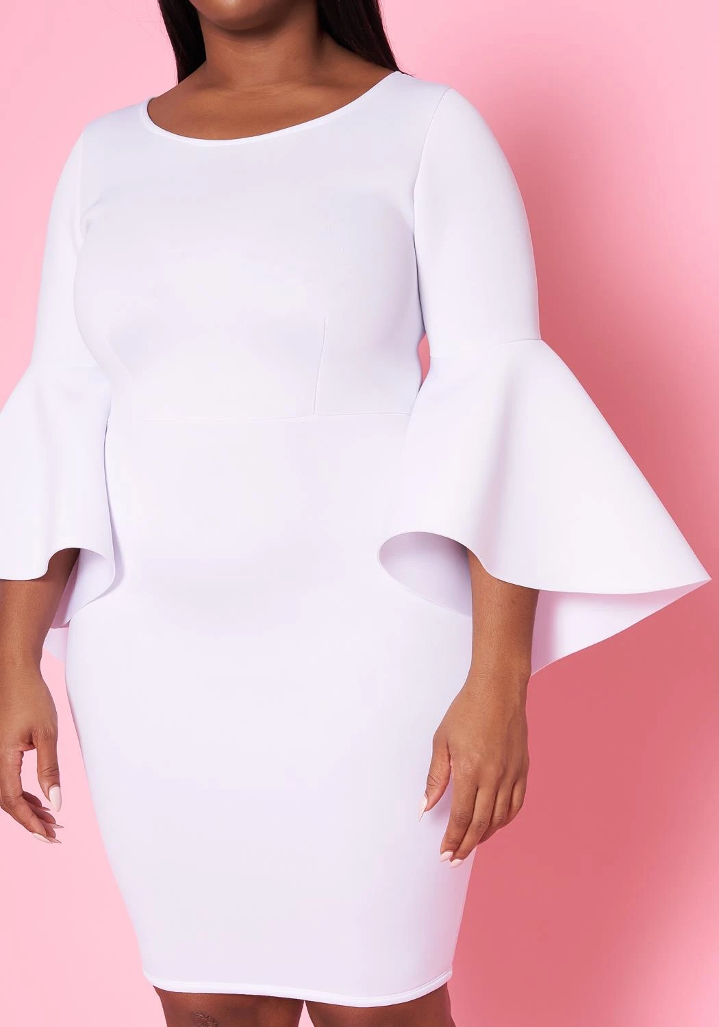 Plus Size Angel Sleeve Mini Dress 8 Plus Size Angel Sleeve Mini Dress - Image 6