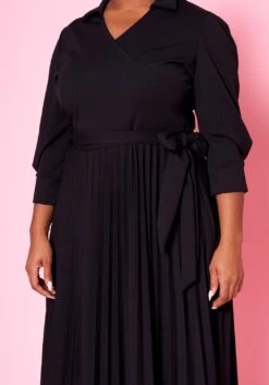 Plus Size Pleated Fit & Flare Midi Dress -Mini Dress Store 2022467 001 5