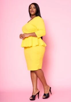 Plus Size Peplum Flare Mini Dress -Mini Dress Store 2022468 002 2