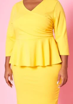 Plus Size Peplum Flare Mini Dress -Mini Dress Store 2022468 002 4