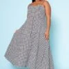 Plus Size Houndstooth Print Maxi Dress -Mini Dress Store 2022520 001 2