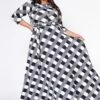 Plus Size Fit & Flare Plaid Pattern Maxi Dress -Mini Dress Store 2022546 001 1