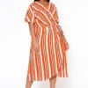 Plus Size Puff Sleeve Wrap Dress -Mini Dress Store 2022548 001 1