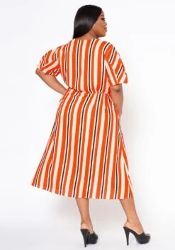 Plus Size Puff Sleeve Wrap Dress -Mini Dress Store 2022548 001 4