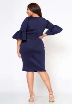 Plus Size Form Fitting Scuba Dress -Mini Dress Store 2022565 003 5
