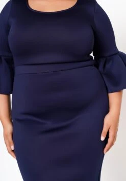 Plus Size Form Fitting Scuba Dress -Mini Dress Store 2022565 003 6