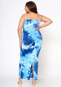 Plus Size Tie Dye Tube Maxi Dress -Mini Dress Store 2022576 002 3
