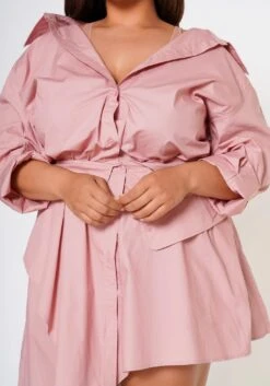 Plus Size Fashion Statement Button Front Dress -Mini Dress Store 2022601 001 5