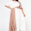 Plus Size Color Splice Fit & Flare Maxi Dress -Mini Dress Store 2022602 001 2