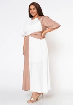 Plus Size Color Splice Fit & Flare Maxi Dress -Mini Dress Store 2022602 001 3