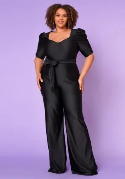 Plus Size Sweetheart Neck Satin Jumpsuit 10 Plus Size Sweetheart Neck Satin Jumpsuit -Mini Dress Store 2022654 001 2