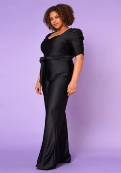 Plus Size Sweetheart Neck Satin Jumpsuit 11 Plus Size Sweetheart Neck Satin Jumpsuit -Mini Dress Store 2022654 001 3