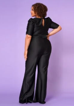Plus Size Sweetheart Neck Satin Jumpsuit 12 Plus Size Sweetheart Neck Satin Jumpsuit -Mini Dress Store 2022654 001 4
