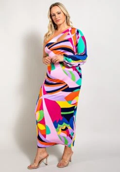 Plus Size One Shoulder Cut Out Dress -Mini Dress Store 2022656 001 5